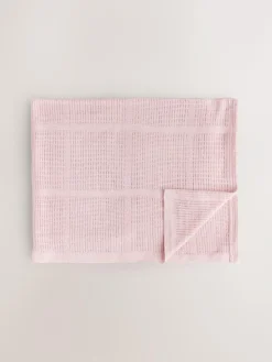 Sale Next 2 Pack 100% Cotton Baby Cellular Blanket Pink