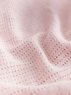 Sale Next 2 Pack 100% Cotton Baby Cellular Blanket Pink