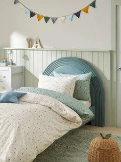 New Next 2 Pack Teal Blue Terrazzo Duvet Cover and Pillowcases Set