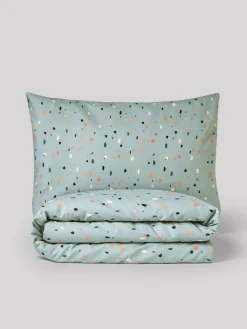 New Next 2 Pack Teal Blue Terrazzo Duvet Cover and Pillowcases Set