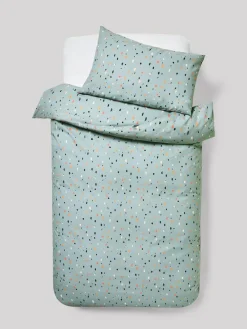 New Next 2 Pack Teal Blue Terrazzo Duvet Cover and Pillowcases Set