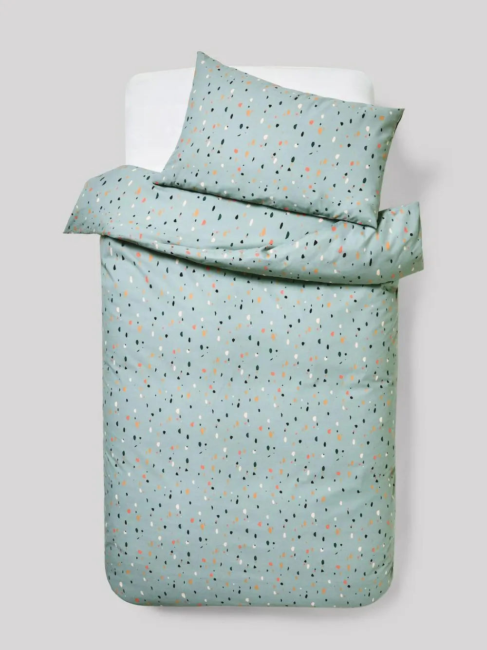 New Next 2 Pack Teal Blue Terrazzo Duvet Cover and Pillowcases Set