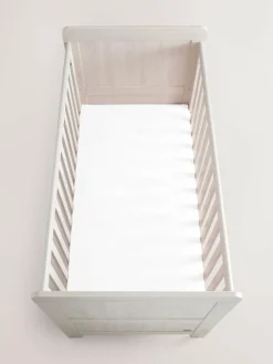 Next 2 Pack White 100% Cotton Jersey Baby Fitted Sheets^ Bedsheets & Pillow Cases|Nursery Bedding