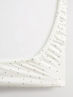 Next 2 Pack White/Grey Speckle 100% Cotton Jersey Baby Fitted Sheets^ Nursery Bedding|Bedsheets & Pillow Cases