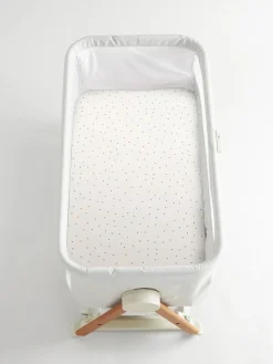 Next 2 Pack White/Grey Speckle 100% Cotton Jersey Baby Fitted Sheets^ Nursery Bedding|Bedsheets & Pillow Cases