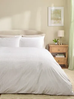 Next 2 Pack White/Natural Bertie Bear Reversible Duvet Cover and Pillowcase Set^ Bedsets & Duvet Covers