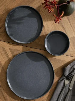 Next 12 Piece Charcoal Grey Stamford Dinner Set^ Dinner Sets & Pasta Bowls