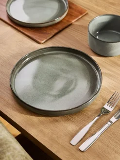 Next 12 Piece Green Dalton Reactive Glaze Dinner Set^ Dinner Sets & Pasta Bowls