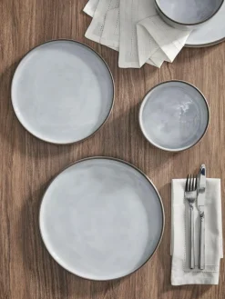 Next 12 Piece Light Grey Cloud Dinner Set^ Dinner Sets & Pasta Bowls