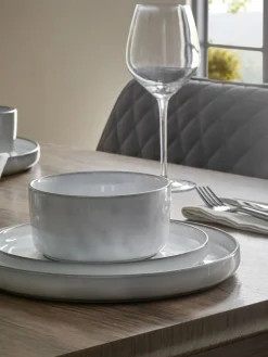 Next 12 Piece Light Grey Cloud Dinner Set^ Dinner Sets & Pasta Bowls