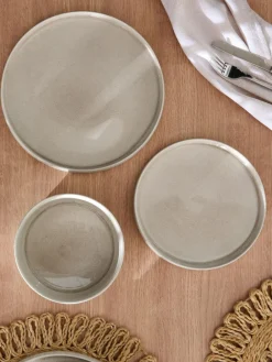 New Next 12 Piece Natural Stamford Dinner Set