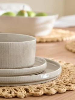 New Next 12 Piece Natural Stamford Dinner Set