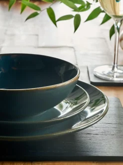 Outlet Next 12 Piece Hampton Dinner Set Teal Blue