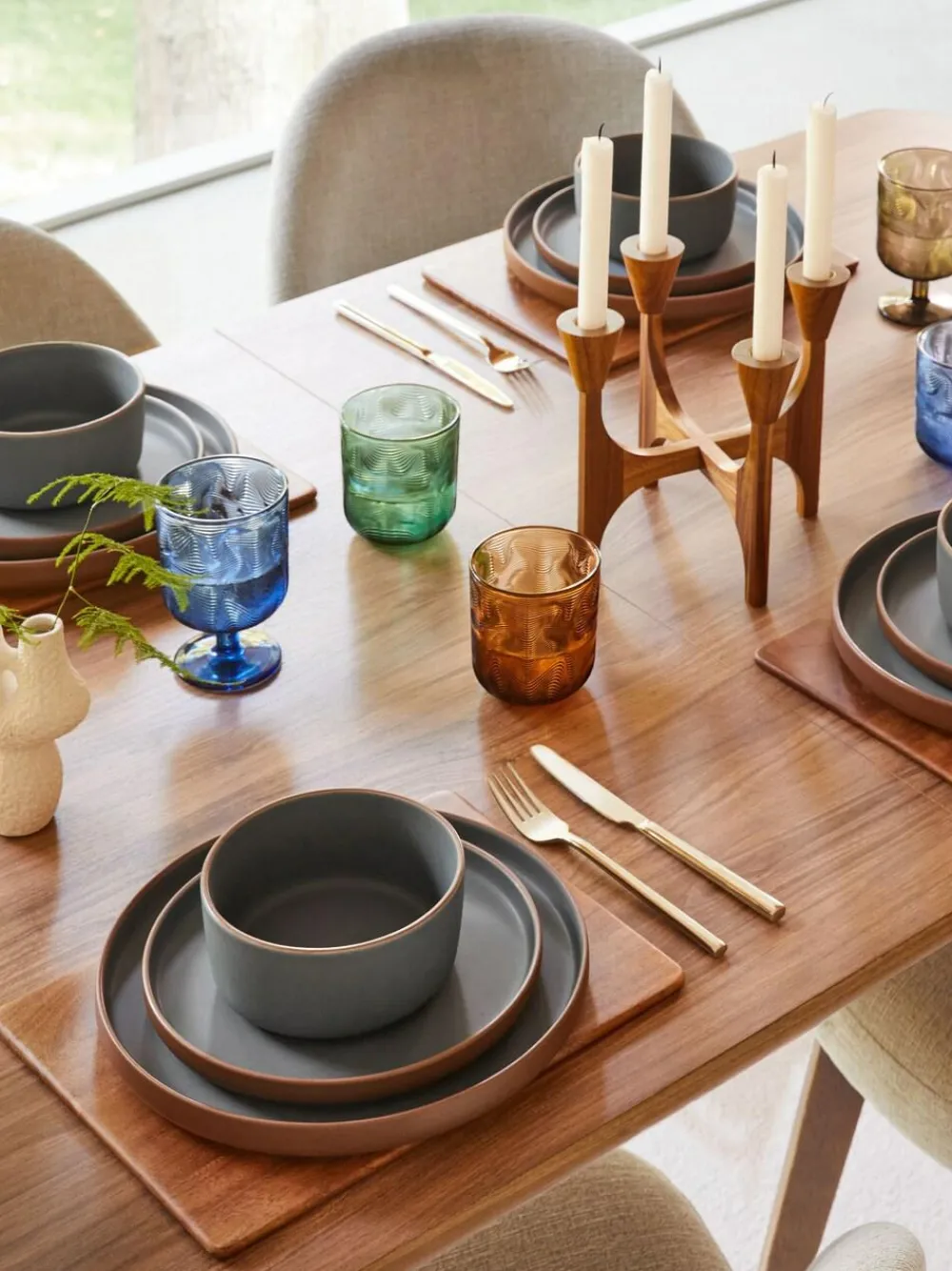 Outlet Next 12 Piece Teal Green Hadley Dinner Set