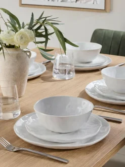 Next 12 Piece White Anya Dinner Set^ Dinner Sets & Pasta Bowls