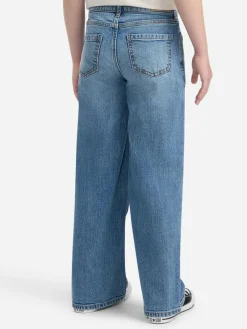 Outlet Abercrombie & Fitch High Rise Wide Leg Jeans Blue Navy