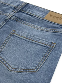 Outlet Abercrombie & Fitch High Rise Wide Leg Jeans Blue Navy