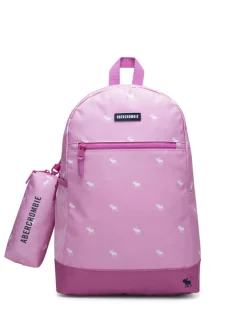Abercrombie & Fitch Pink Backpack with Pencil Case^ Bags
