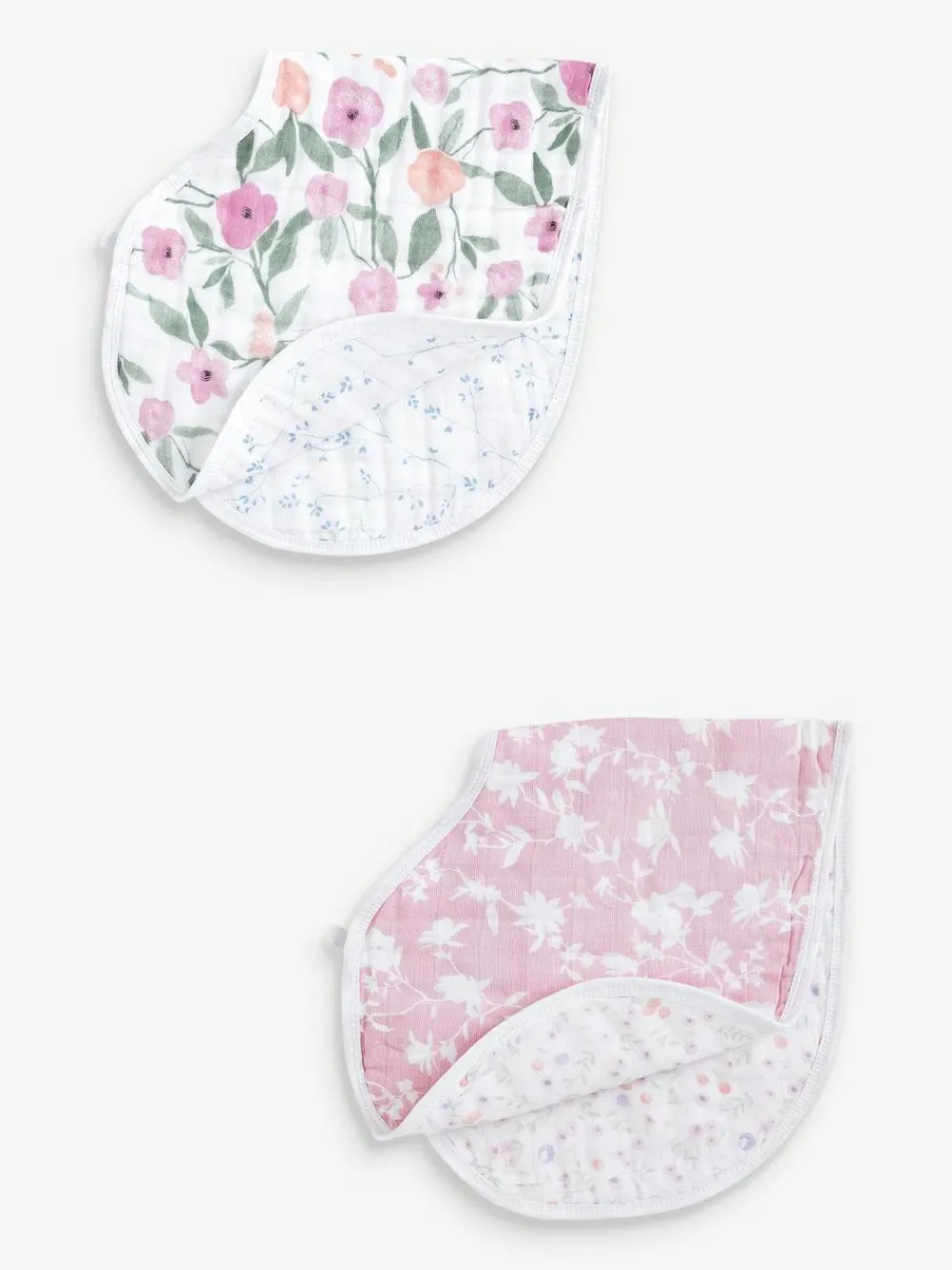 Aden + Anais Natural 100% Cotton Muslin Ma Fleur Burpy Bibs 2 Pack^ Bibs