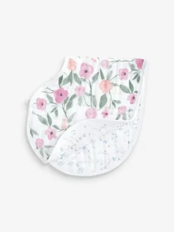 Aden + Anais Natural 100% Cotton Muslin Ma Fleur Burpy Bibs 2 Pack^ Bibs