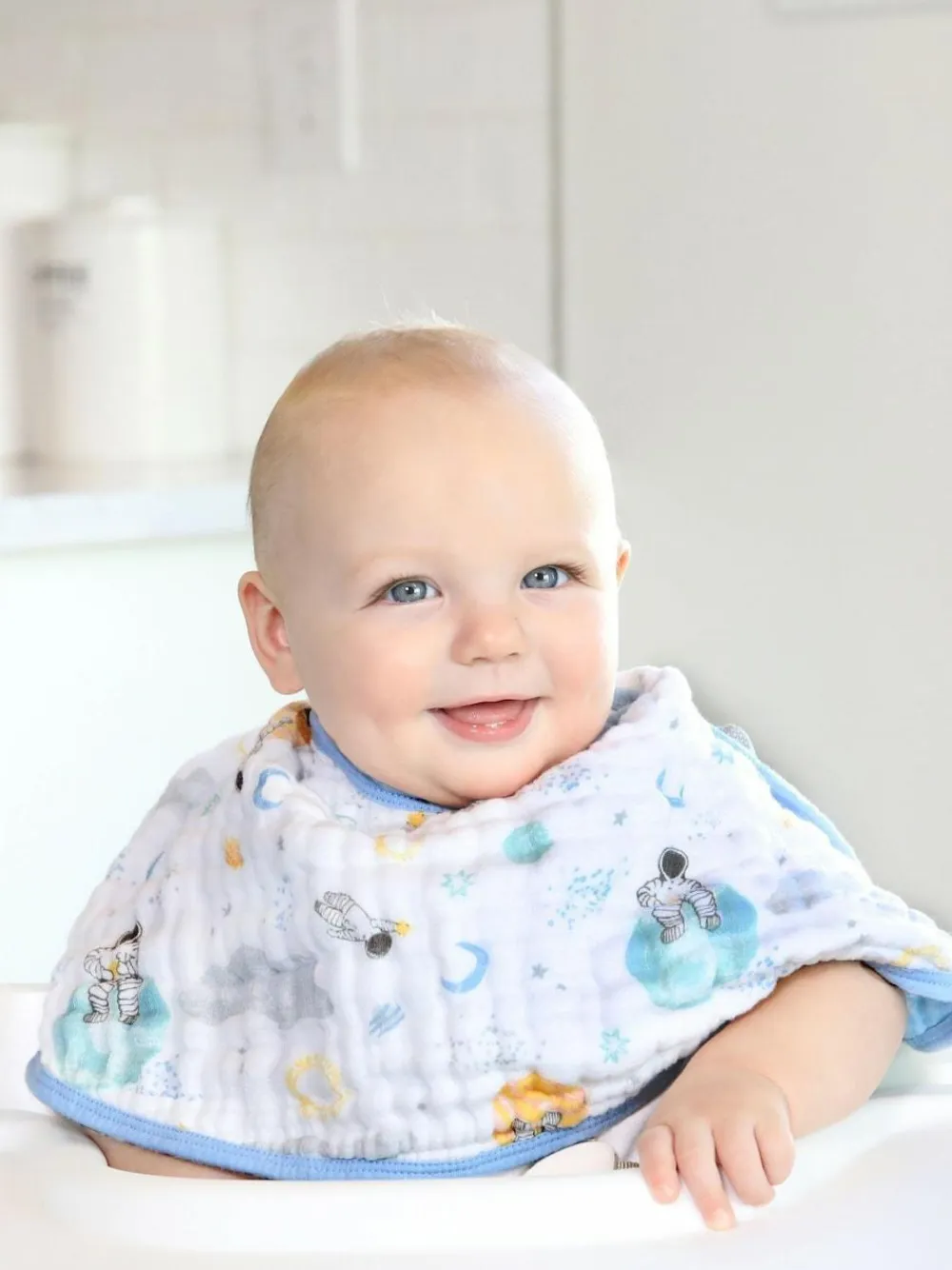 Aden + Anais Natural Essentials Cotton Space Explorers Muslin Baby Burpy 100% Cotton Bib^ Bibs