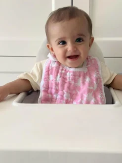 Aden + Anais Pink 100% Cotton Snap Bibs 3 Pack^ Bibs