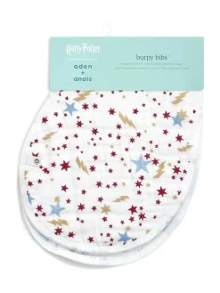 New Aden + Anais White 100% Cotton Harry Potter Iconic Burpy Bib