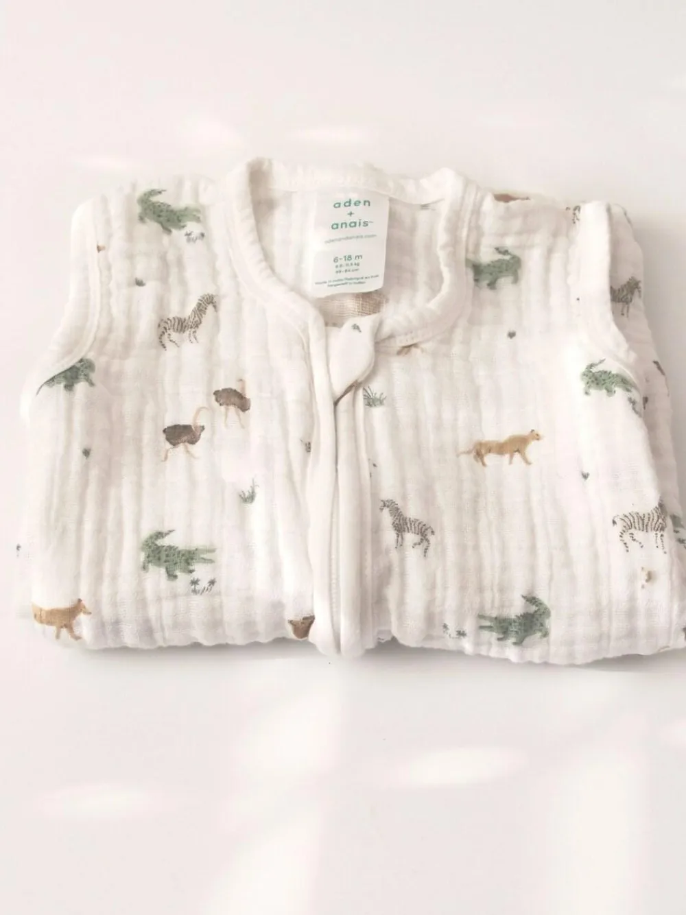 Best Aden + Anais White Light 1.0 Tog 100% Cotton Muslin Safari Dream Sleeping Bag (18-36 Months)