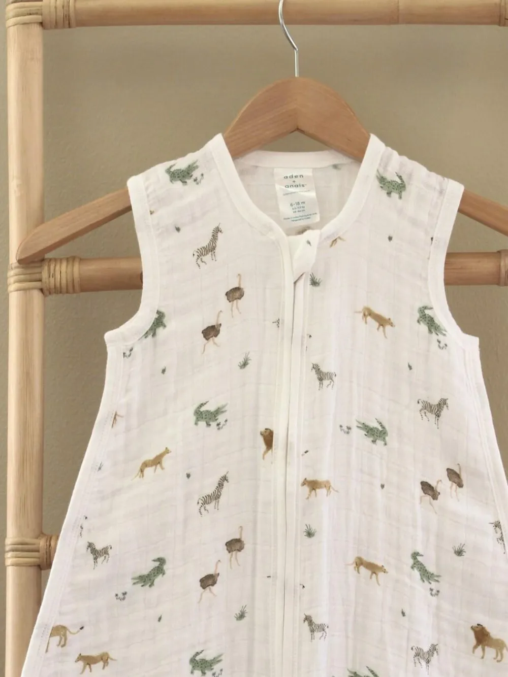 Best Aden + Anais White Light 1.0 Tog 100% Cotton Muslin Safari Dream Sleeping Bag (18-36 Months)
