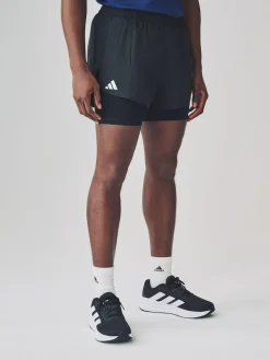 adidas Black Adizero Essential Running Shorts^ Shorts