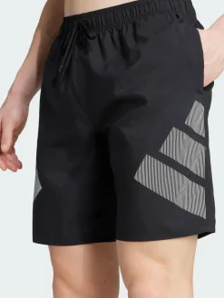adidas Black Big Bars Shorts 8-Inch^ Swimwear