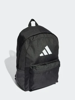 adidas Black Chrome Classic 3 Bar Logo Backpack^Women Bags|Bags