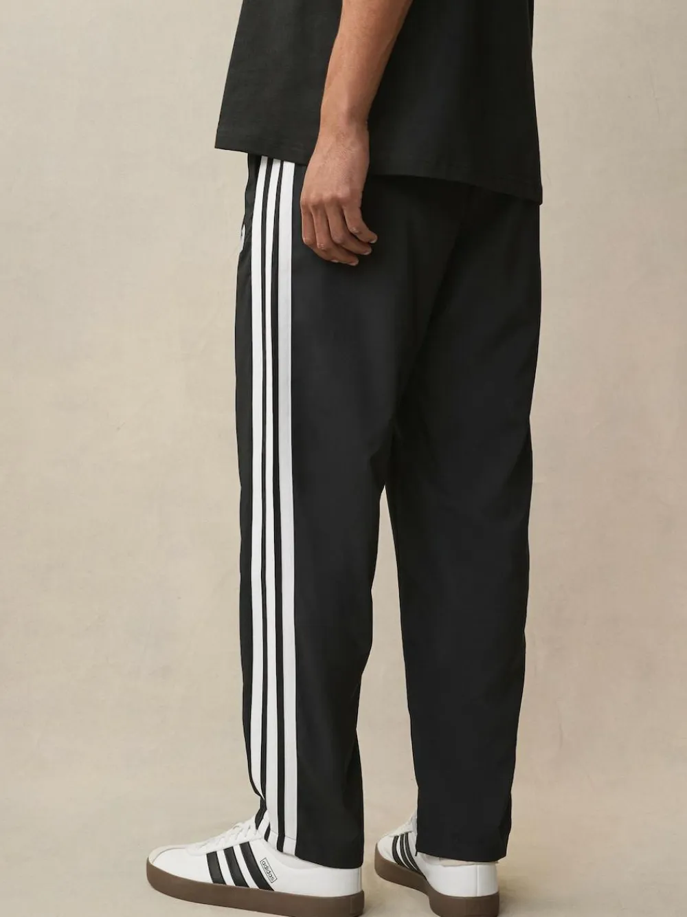 Discount adidas Essentials 3-Stripes Stanford Open Hem Joggers Black