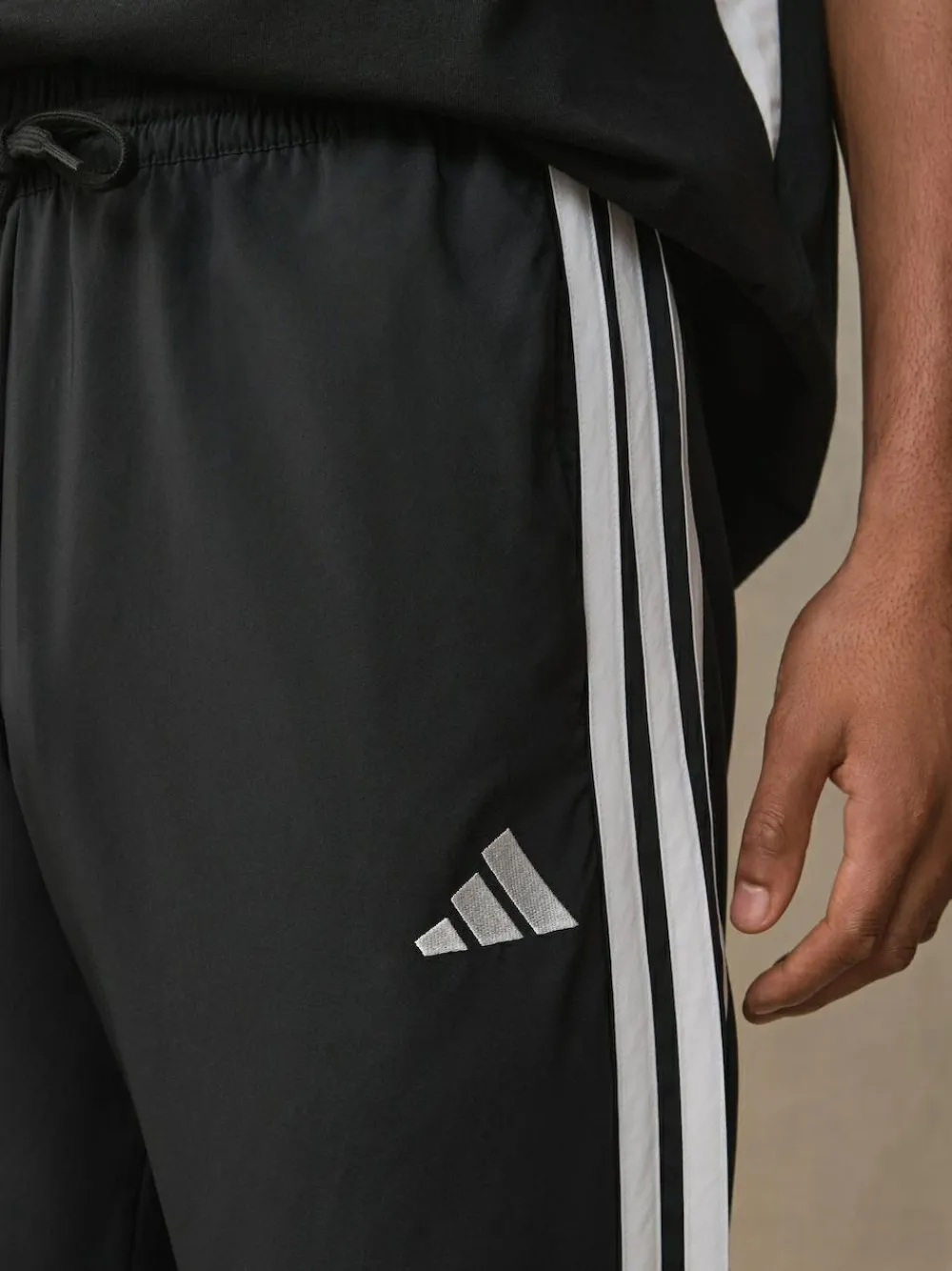 Discount adidas Essentials 3-Stripes Stanford Open Hem Joggers Black