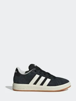 Clearance adidas Black Grand Court 00s Suede Lace Kids Trainers