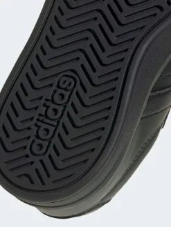 adidas Black Grand Court 3.0 Elastic Lace Kids Trainers^BOY School Shoes|Boys Shoes