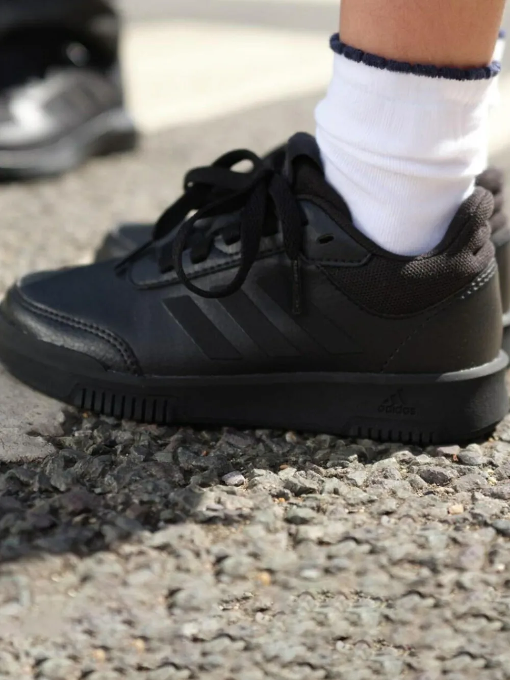 adidas Black Lace Up Tensaur Kids Trainers^BOY School Shoes|Boys Shoes