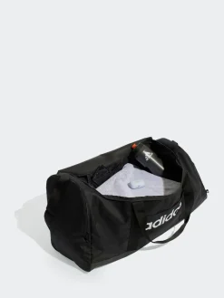adidas Black Large Linear Duffel Bag