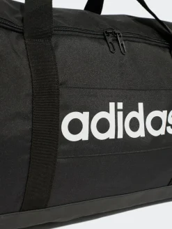 adidas Black Large Linear Duffel Bag
