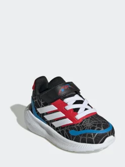 adidas Black Marvel Spider-Man Runfalcon Hook and Loop Kids Trainers^BOY Sneakers|Sneakers
