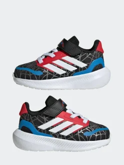 adidas Black Marvel Spider-Man Runfalcon Hook and Loop Kids Trainers^BOY Sneakers|Sneakers