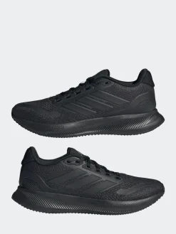 New adidas Black Runfalcon 5 Lace Running Junior Trainers