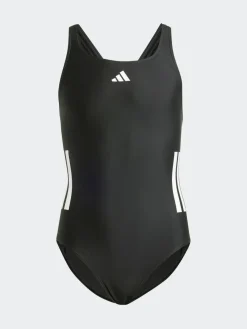 New adidas 3-Stripes C-Back Kids Swimsuit Black