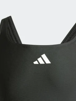 New adidas 3-Stripes C-Back Kids Swimsuit Black