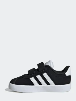 New adidas Black VL Court 3.0 Hook and Loop Infant Trainers