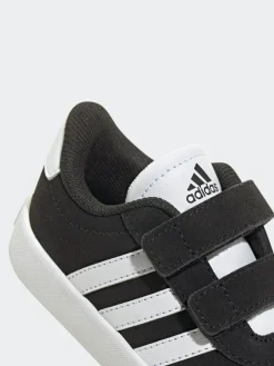 New adidas Black VL Court 3.0 Hook and Loop Infant Trainers