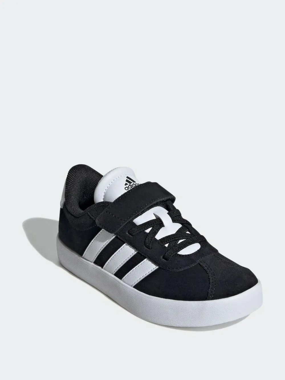 adidas Black VL Court 3.0 Hook and Loop Kids Trainers^BOY Sneakers|Sneakers