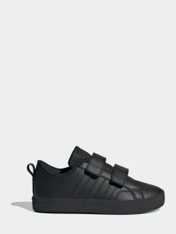 adidas Black VS Pace 2.0 Hook and Loop Kids Trainers