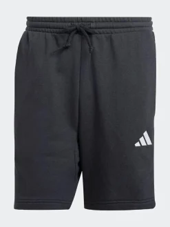 Clearance adidas Black White Essential 3-Stripes French Terry Shorts