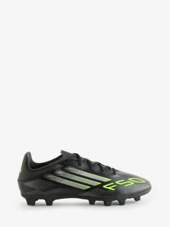 adidas Black/Grey Adult F50 Club Firm/Multi Ground Boots^ Soccer Cleats